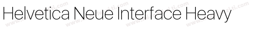 Helvetica Neue Interface Heavy字体转换